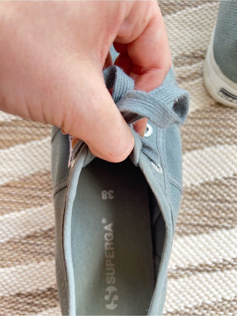 Superga Green Platform Canvas Sneakers size 38 - Picture 6 of 7